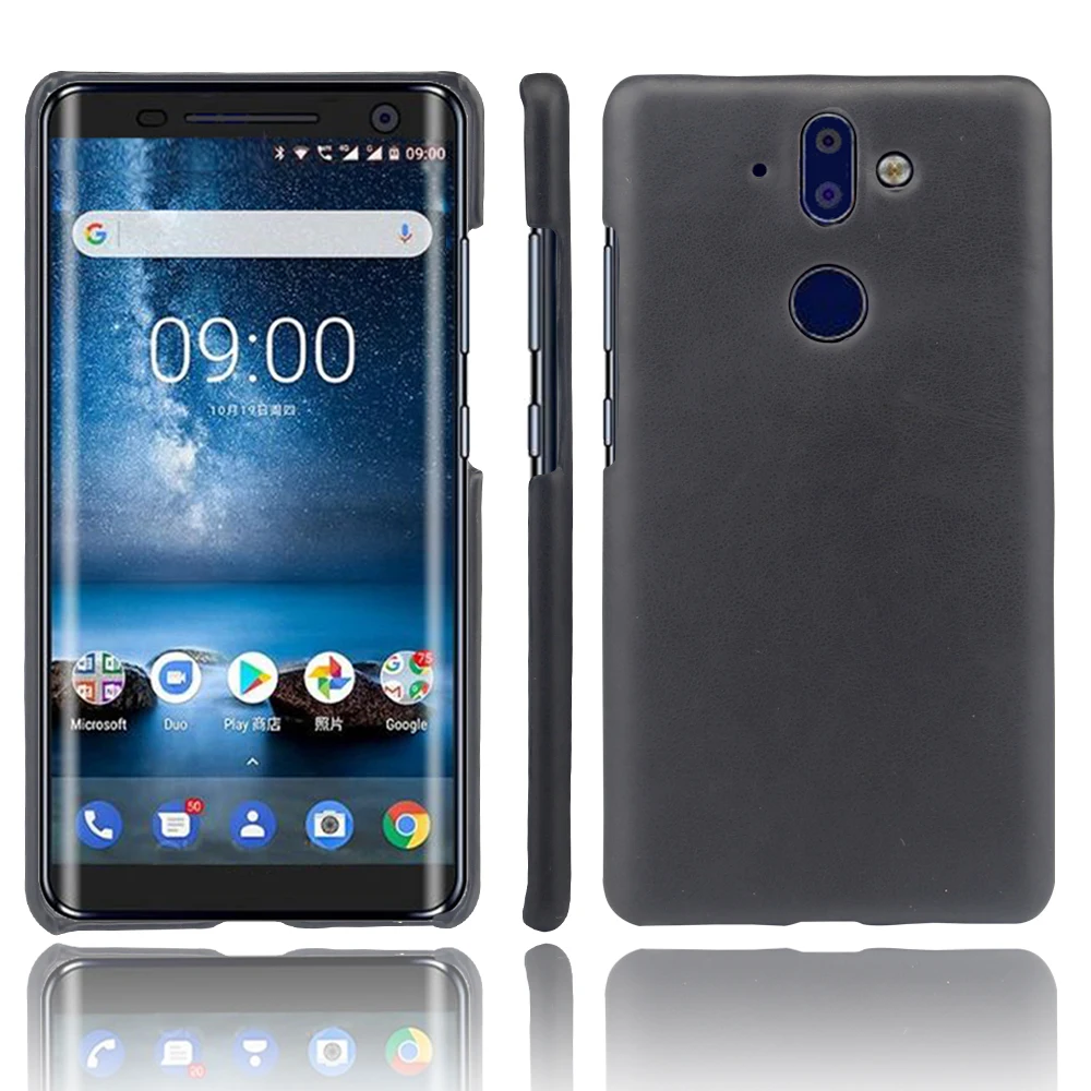 Чехол для Nokia 9 коричневый один цвет чехлы телефонов Nokia9 жесткие чехол поддержка
