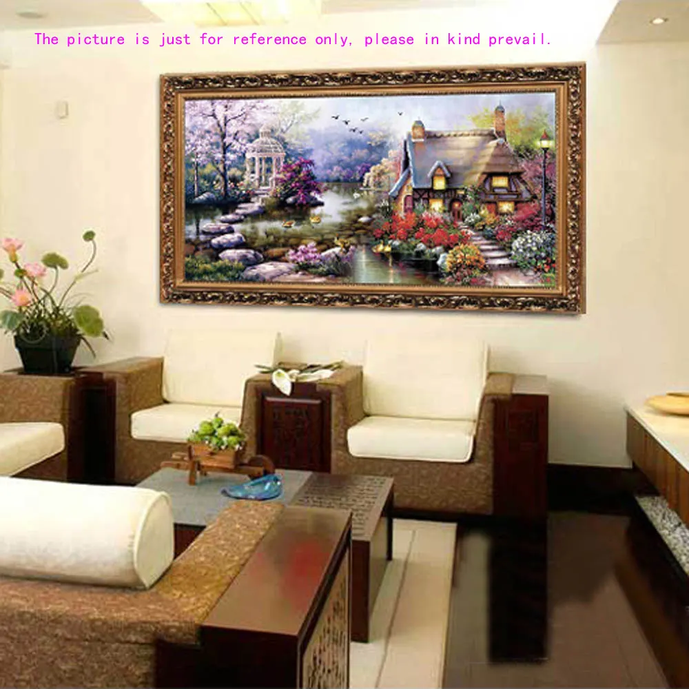 Набор для вышивки крестом набор рукоделия точная печать сада домика шитье