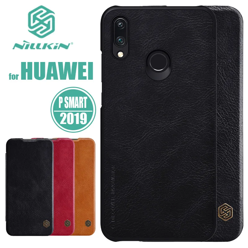 Чехол Nillkin Qin для Huawei P Smart кожаный чехол с откидной крышкой Роскошный деловой