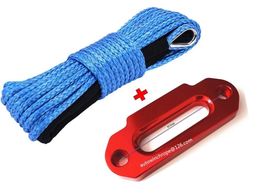

Blue 1/4"*50ft Synthetic Winch Cable add 4000lbs ATV Fairlead,Winch Line 6mm,Recovery Replacement Winch Cable
