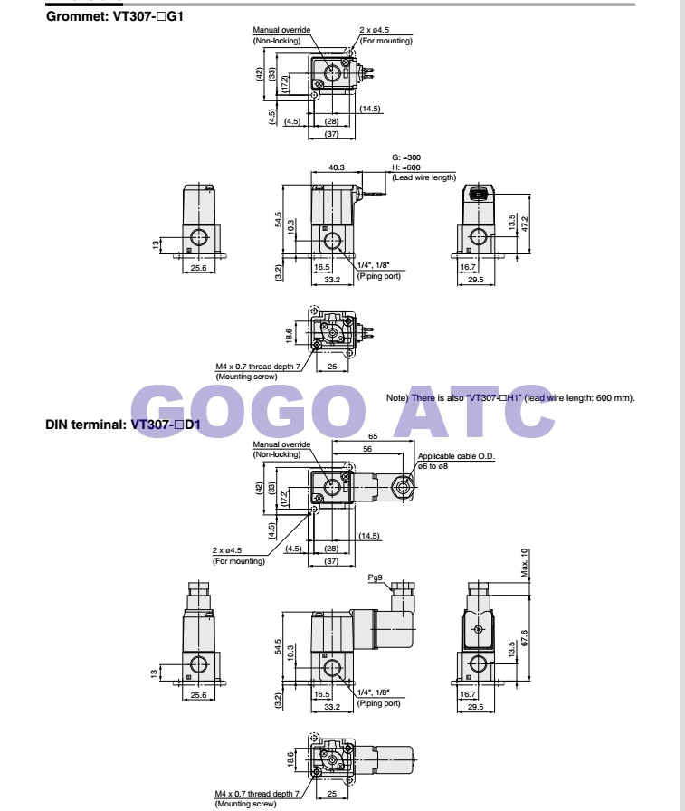 Электромагнитный клапан типа SMC Φ/4G/Φ/6G электромагнитный 24 в 01 диаметр