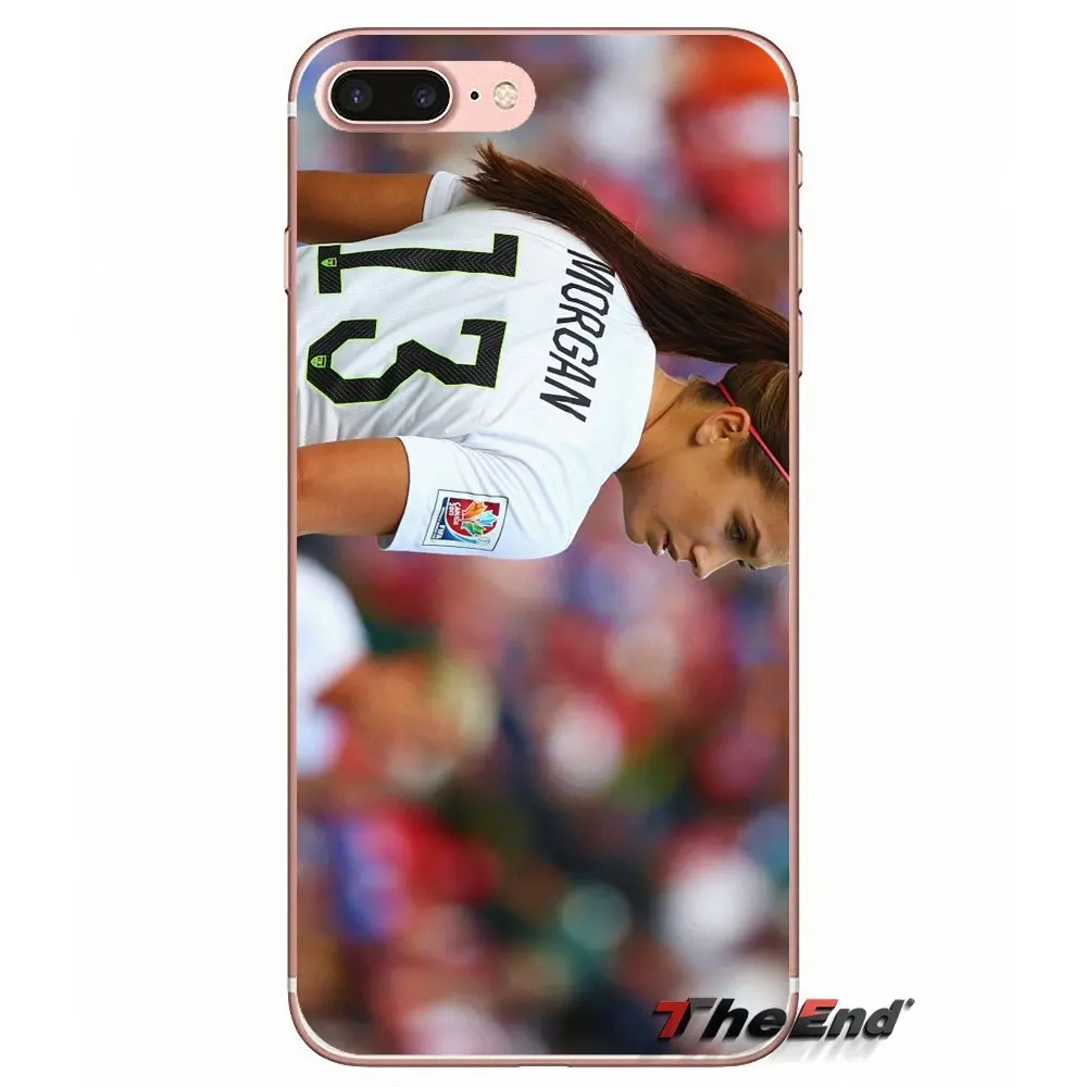For iPhone X 4 4S 5 5S 5C SE 6 6S 7 8 Plus Samsung Galaxy J1 J3 J5 J7 A3 A5 2016 2017 Alex Morgan American Soccer star Soft Case | Мобильные