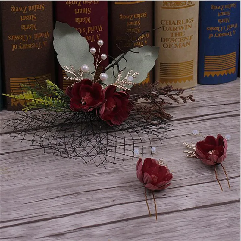 CC украшения для волос Тиара Свадебные аксессуары шт. 3 набор шпильки ручной