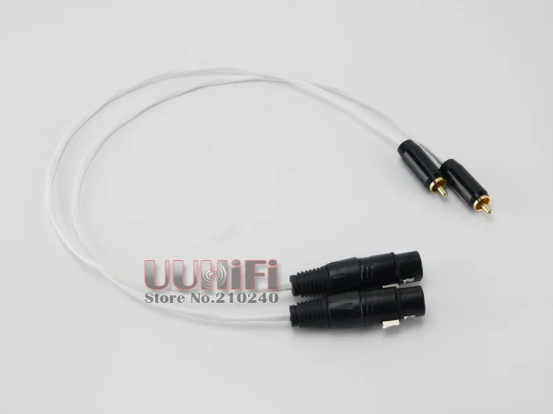 2 шт. пара высококачественный посеребренный медный HIFI RCA для XLR/Male-Female Аудио кабель