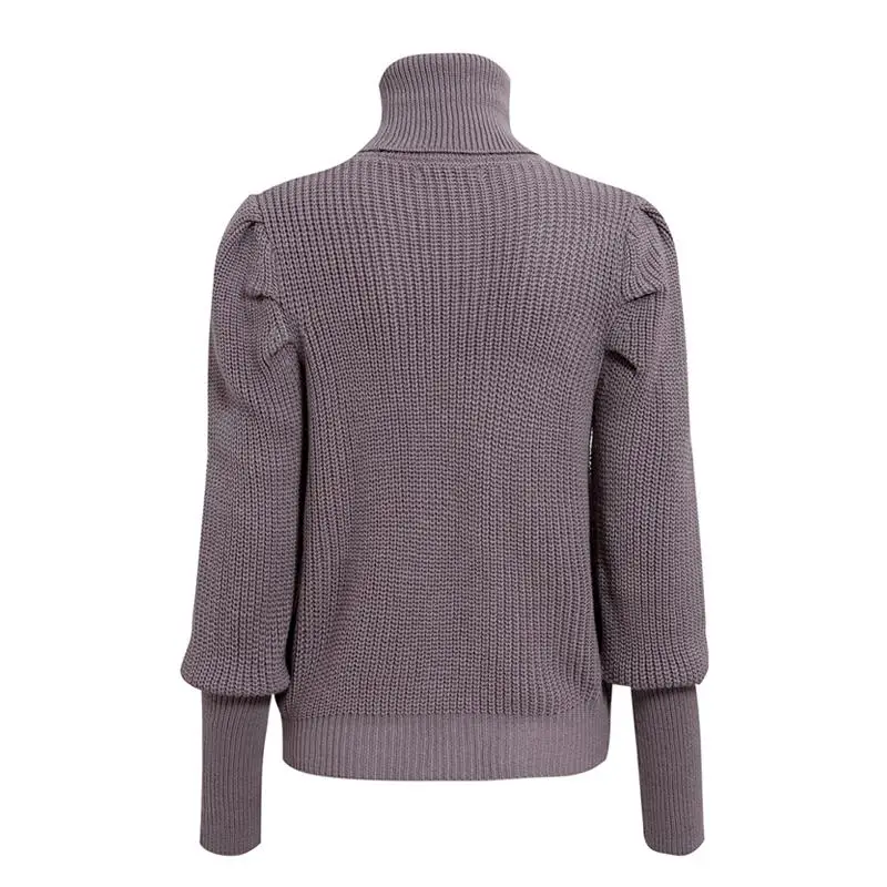 Куркума с пышными рукавами Осень Зима 2019 Высокая мода вязаный свитер женские