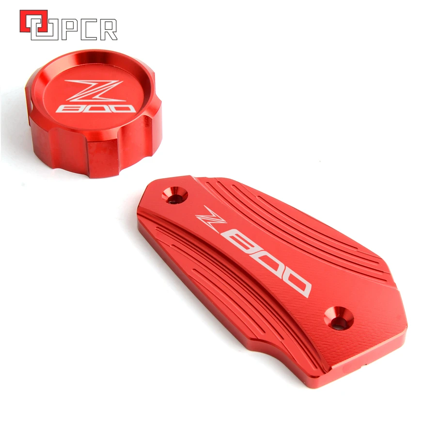 Motorcycle CNC Front& Rear brake Fluid Cylinder Master Reservoir Cover Cap Black For KAWASAKI Z800 z 800 2013