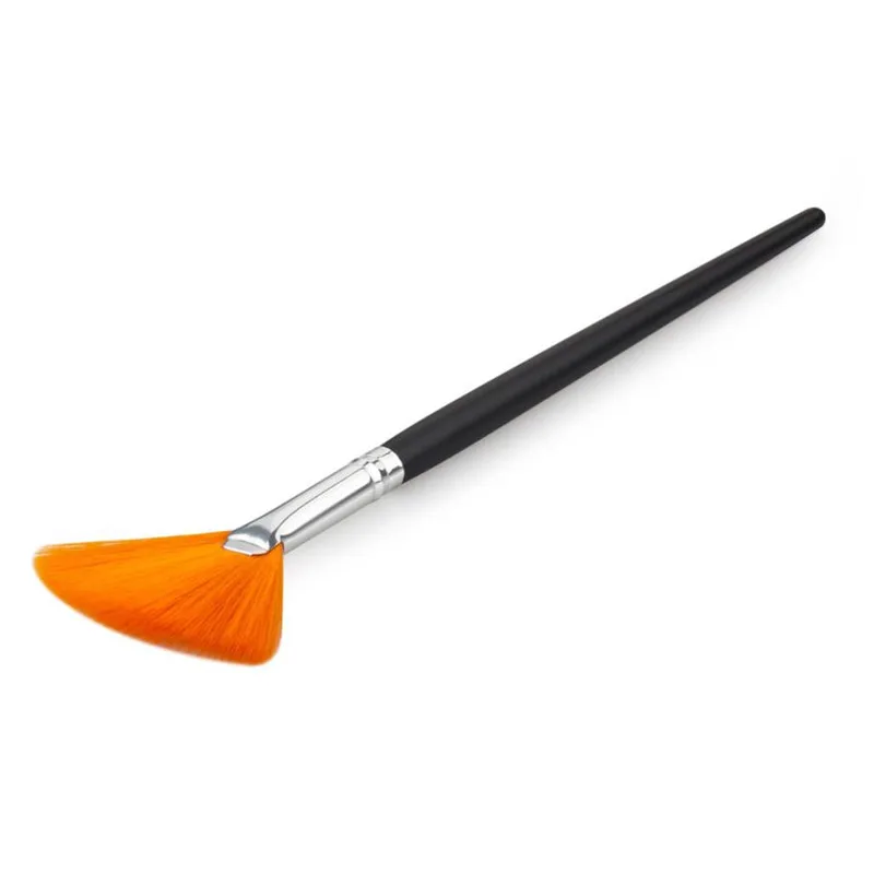 Новинка, профессиональные натуральные цвета, 1 шт., качественные веерные кисти, портативные, тонкие, Профессиональные кисти для макияжа, набор, maquiagem, инструменты для красоты - Handle Color: Черный