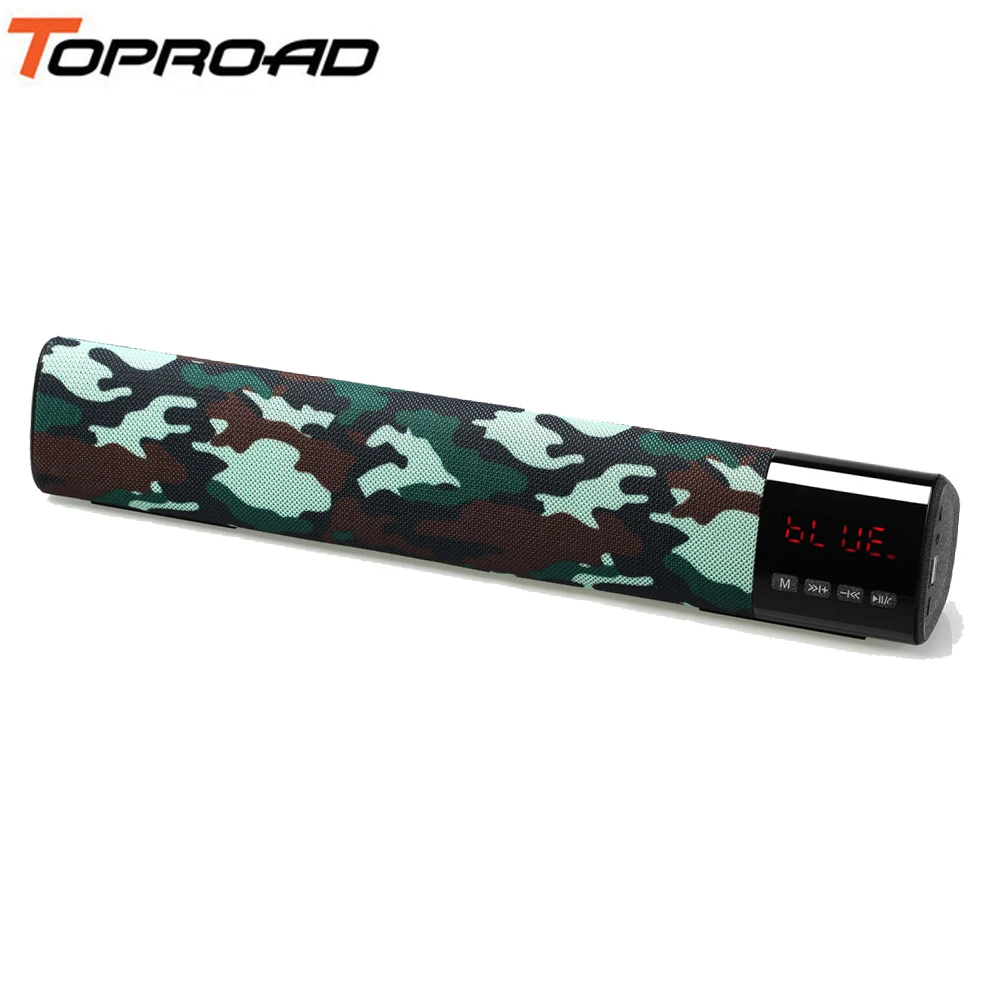 TOPROAD стерео Bluetooth динамик сабвуфер Саундбар беспроводной приемник TF карта FM радио