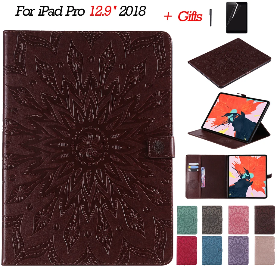 Чехол для планшета iPad Pro 12 9 2018 A1876 a1983a1895 A2014 3D чехол с тиснением подсолнуха нового +