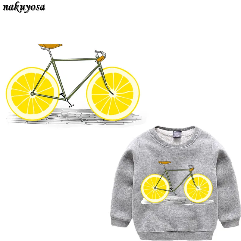 Милые наклейки для одежды Lemon wheel простые нашивки велосипеда сделай сам футболка