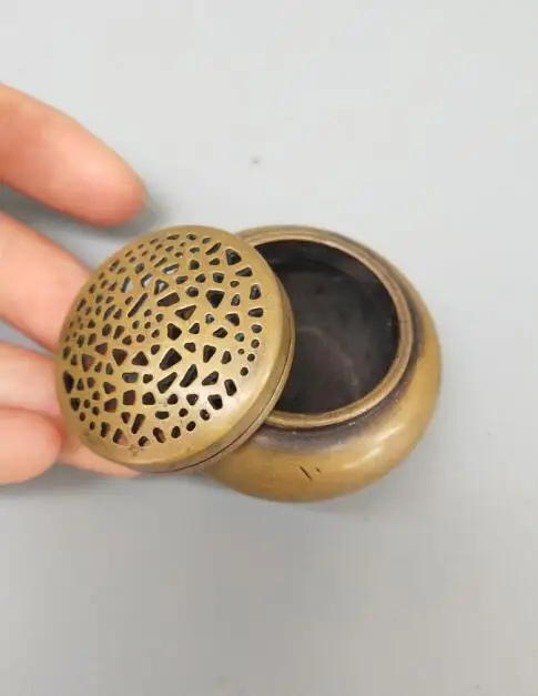 Китайская Изысканная маленькая курильница из чистой латуни | Дом и сад