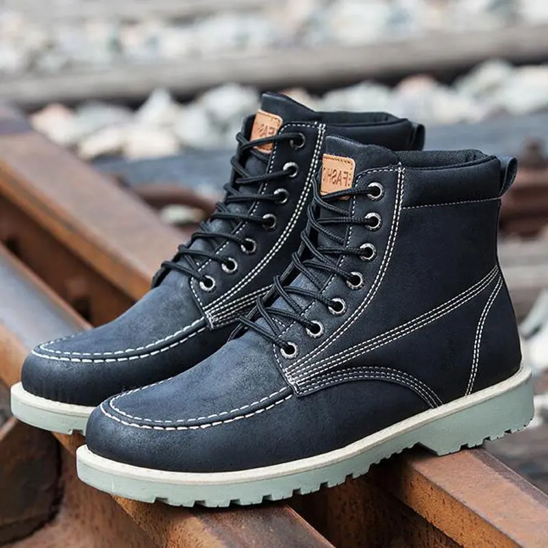 Рабочие ботинки в стиле ретро Мужская обувь универсальные Ботинки Martin на