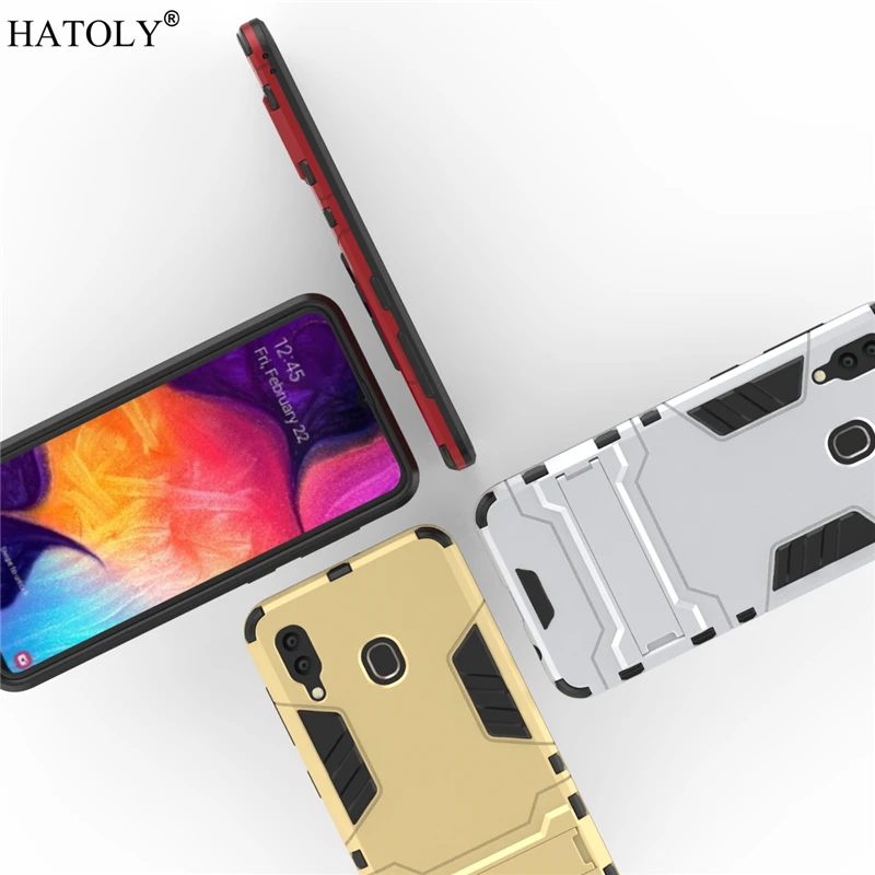 Для Samsung Galaxy A30 Чехол резиновый робот Броня Жесткий ПК задняя крышка телефона для