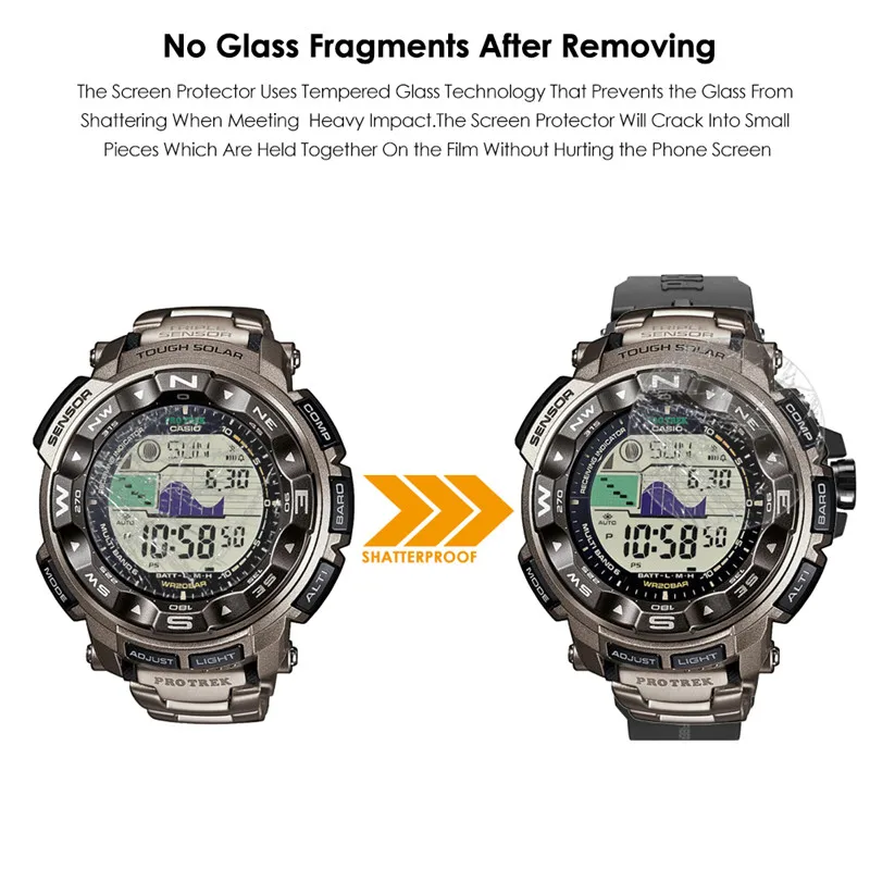 Защитный закаленное Стекло для Casio prw-2500 Экран протектор Ультар Ясно