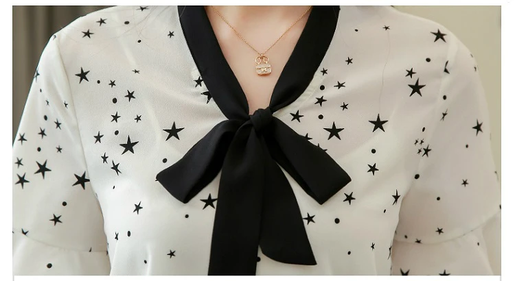 Модные блузки 2019 женская одежда летняя блузка с принтом шифоновая женские