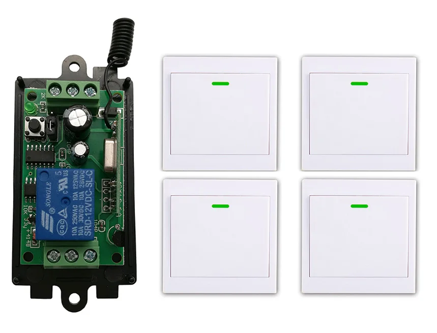 DC 9V 12V 24V 1 CH 1CH RF беспроводной пульт дистанционного управления Переключатель