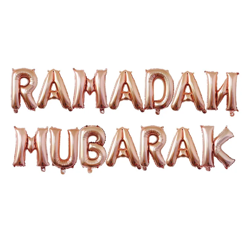 Eid al Fitr воздушные шары Рамадан MUBARAK в виде алфавита Mubarak баннеры Малый Bairam