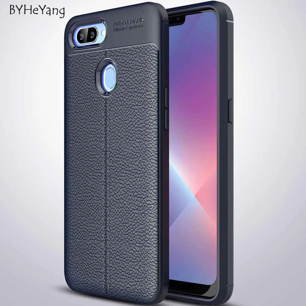 Для OPPO Realme 2 Чехол Oppo Fundas кожа текстура Силикон Мягкая Задняя накладка чехла из