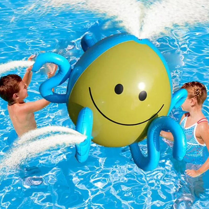 

Inflatable Water Spray Ball Sprinkler Octopus Squirt Lawn Pool Toy Fun PVC Outdoor Swim Pool Spray Water Polo For Kids