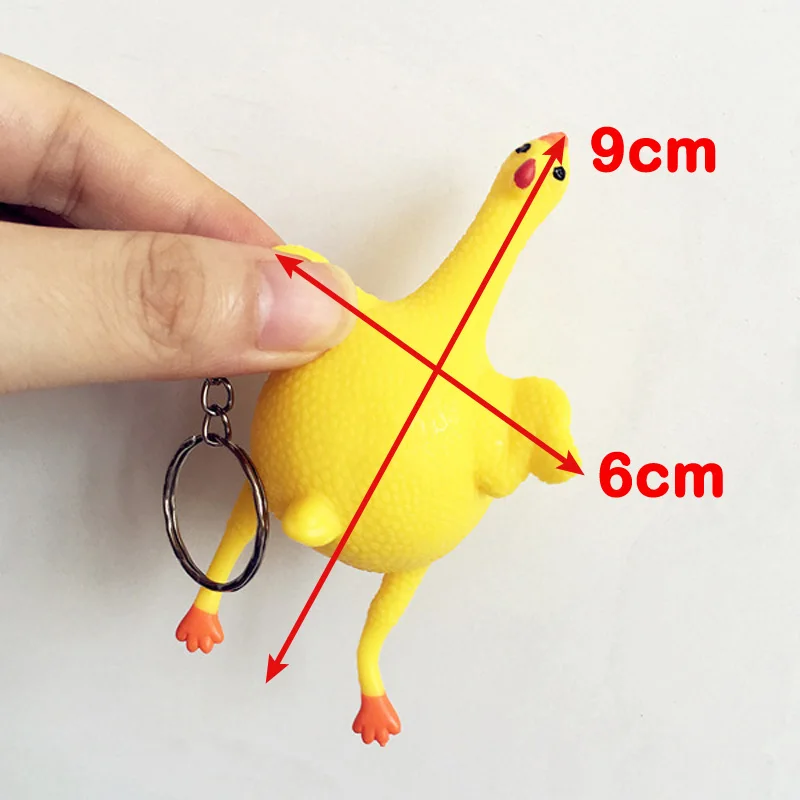 Слизь антистрессовая сжимаемая оюкак курица пародийная игрушка вентилируемые