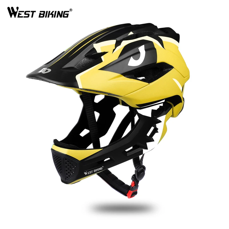 WEST BIKING защитный велосипедный шлем для детей гоночный детский с полным лицом