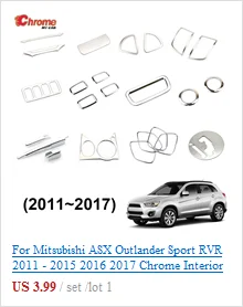 Для Mitsubishi ASX Outlander Sport RVR 2011- хромированная кнопка переключения окна двери панель Крышка отделка украшения