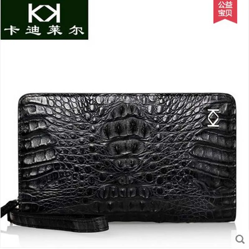

KADILER new hot free shipping crocodile man clutches men purse leather business man bag big capacity men bag