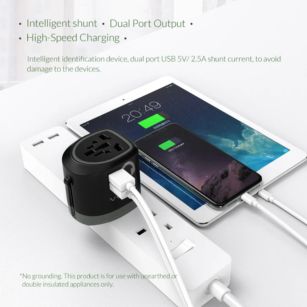ORICO все в одном Международный переходник Универсальный дорожный адаптер Usb