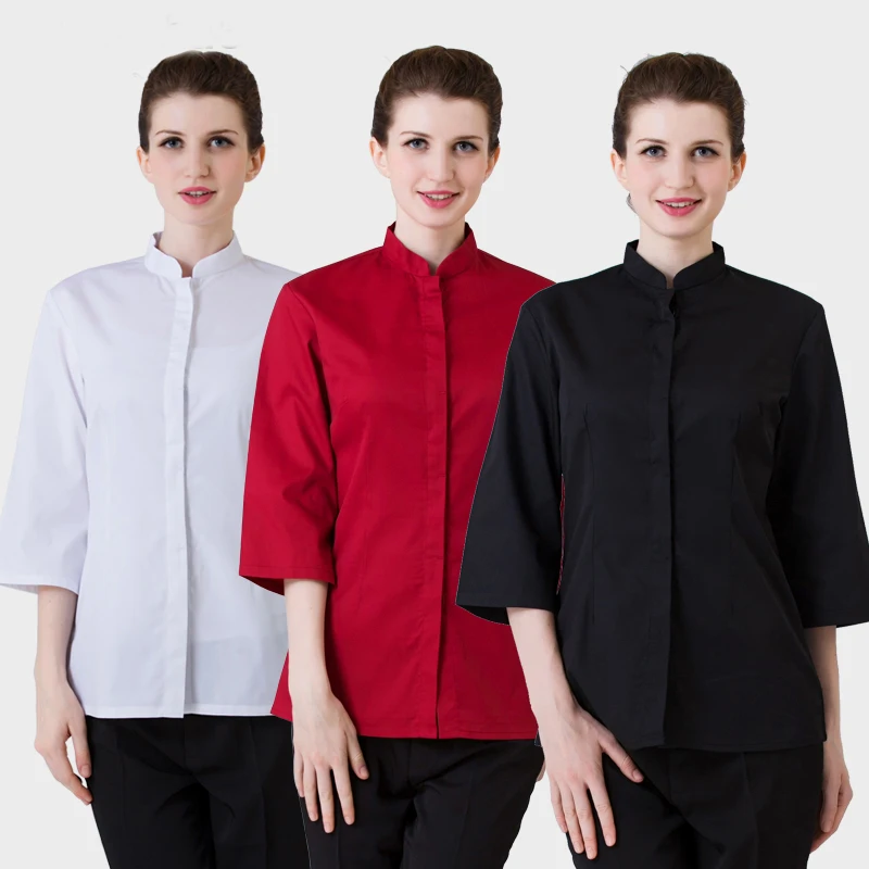 Summer Unisex Chef Jacket Tops Kitchen Clothing Waiter Overalls Hotel Restaurant Canteen Coffee Shop Workwear Uniforms Clothes |