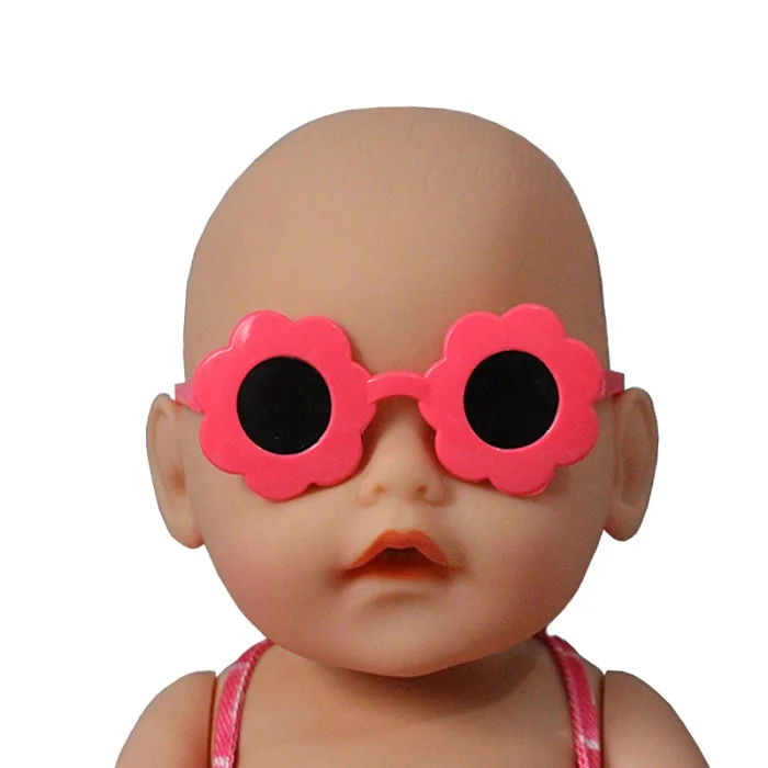 NO 8 Мини-игрушки очки для 40-45 см baby born куклы и куклы девушки пластиковые солнцезащитные очки белый розовый синий фиолетовый - Цвет: NO 8