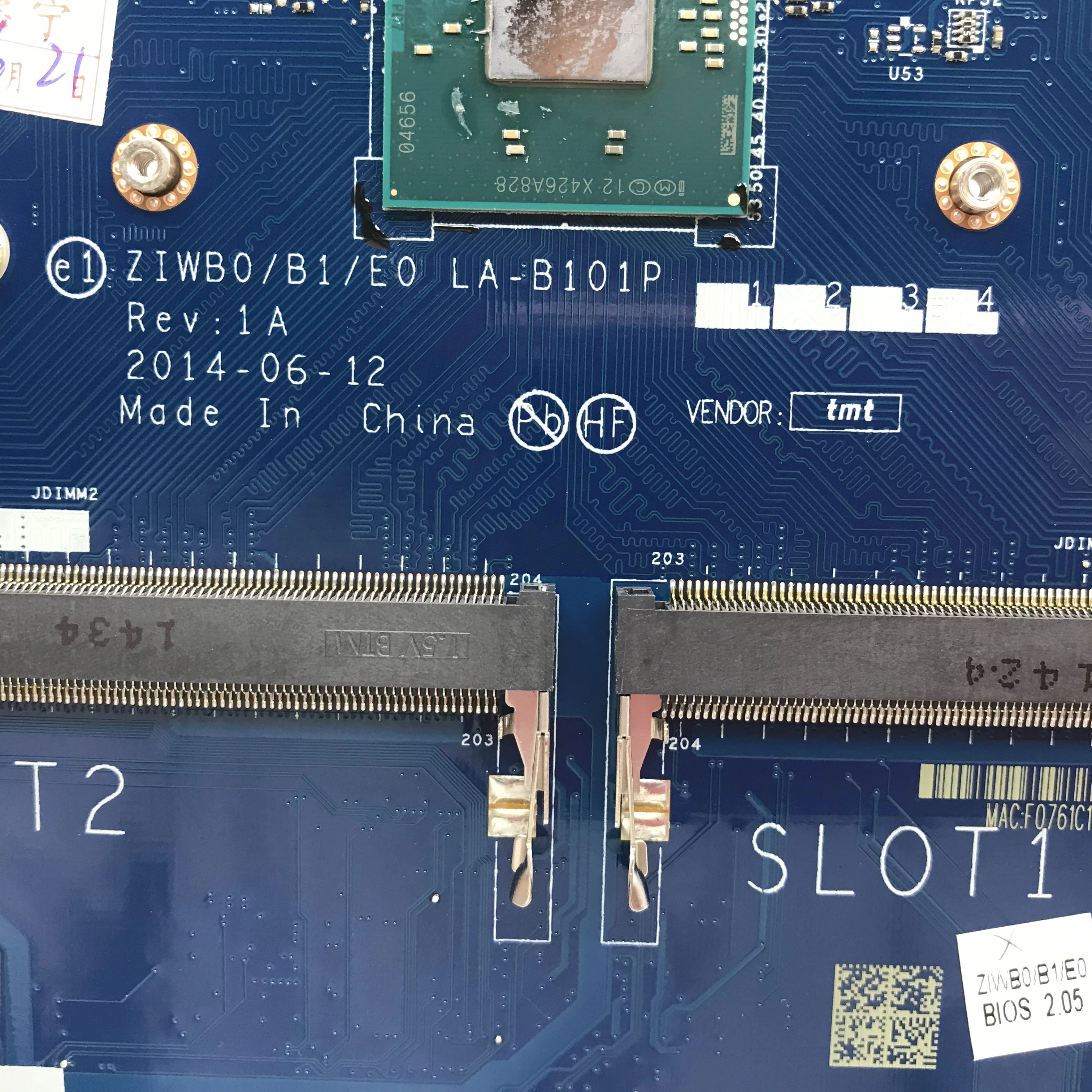 

KEFU ZIWB0/B1/E0 LA-B101P For Lenovo B50-30 N50-30 Motherboard N3530/N3540 CPU LA-B101P Rev: 1A Motherboard Test