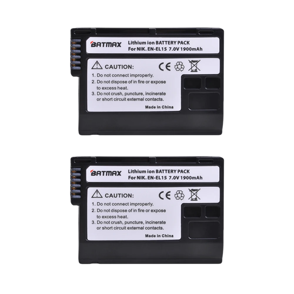 2 шт. EN-EL15 RU EL15 EL15 Камера Батарея+ ЖК-дисплей USB Зарядное устройство Тип C Порты и разъёмы для Nikon D600 D610 D800 D800E D810 D7000 D7100 D7200 V1