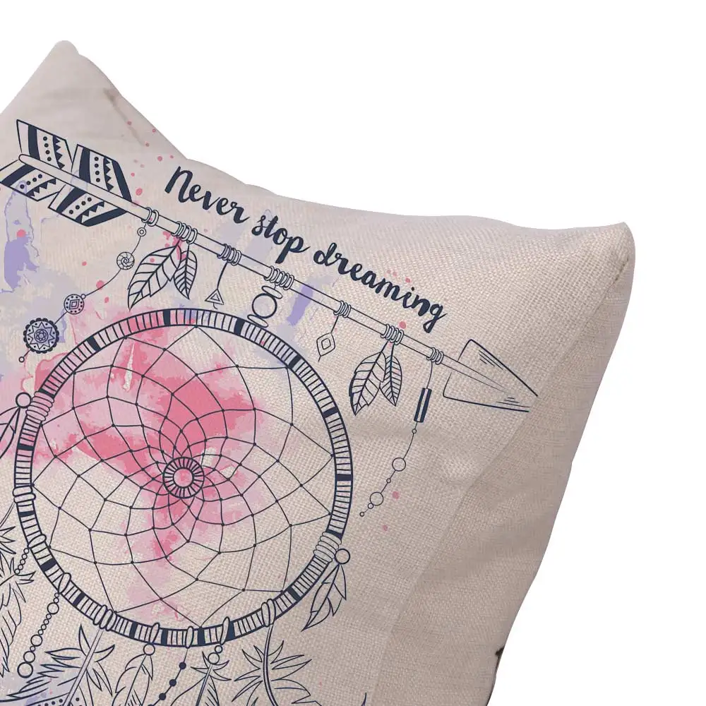 Silstar Tex Square 18 Inches Custom Design Invisible Zipper Dreamcatcher Printed Cotton Linen Case Sofa Decor Cushion Cover | Дом и сад