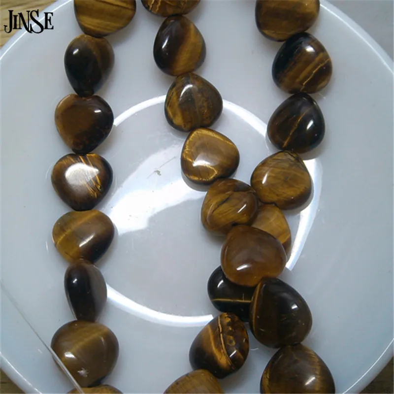 

JINSE 13MM*13MM Natural tiger eye bead DIY handmade heart pattern tiger ryr stone fit jewelry making bracelet neckalce SJB025
