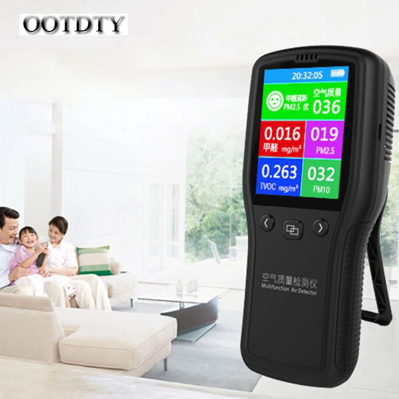 Детектор качества воздуха OOTDTY PM2.5 цифровой прибор для контроля формальдегид TVOC
