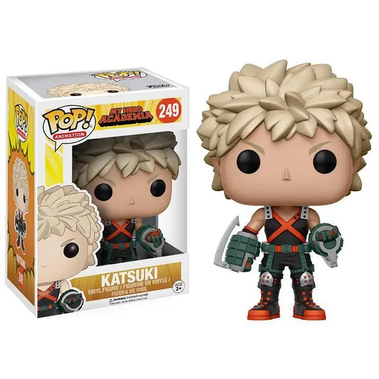 Funko Pop My Hero Academia Action Figure Deku Katsuki All Might Model Toys 10cm - Цвет: 249 With Box