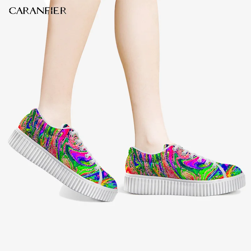 CARANFIER/2019 обувь женские кроссовки Новая модная повседневная на плоской подошве с