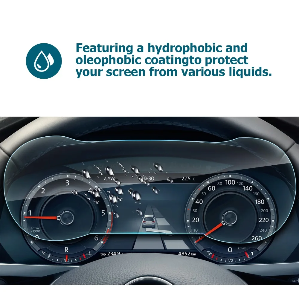 RUIYA протектор экрана для Volkswagen Tiguan 12,3 дюймов Volkswagen's Digital Cockpit, 9H защитная пленка из закаленного стекла