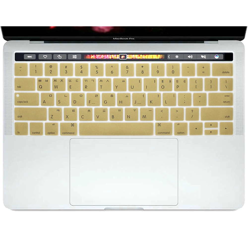 Корейский силиконовый чехол для клавиатуры Apple Macbook Pro 13 3 дюйма A1706 и 15 4 A1707 (2017