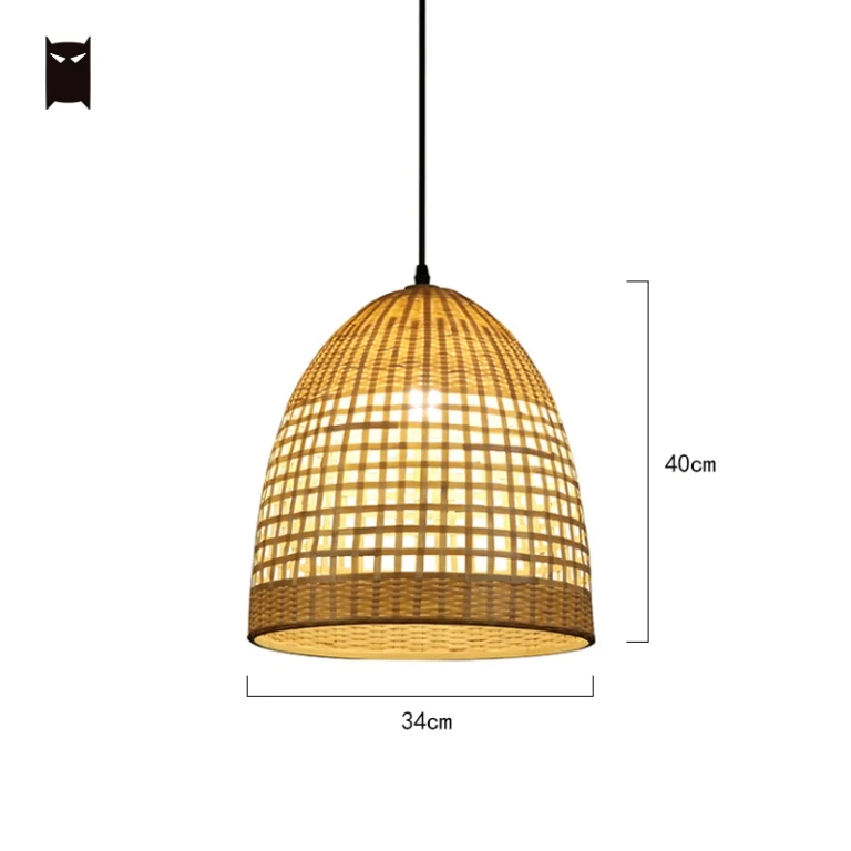 Новинка плетеная корзина из ротанга с бамбуком абажур подвесной светильник в