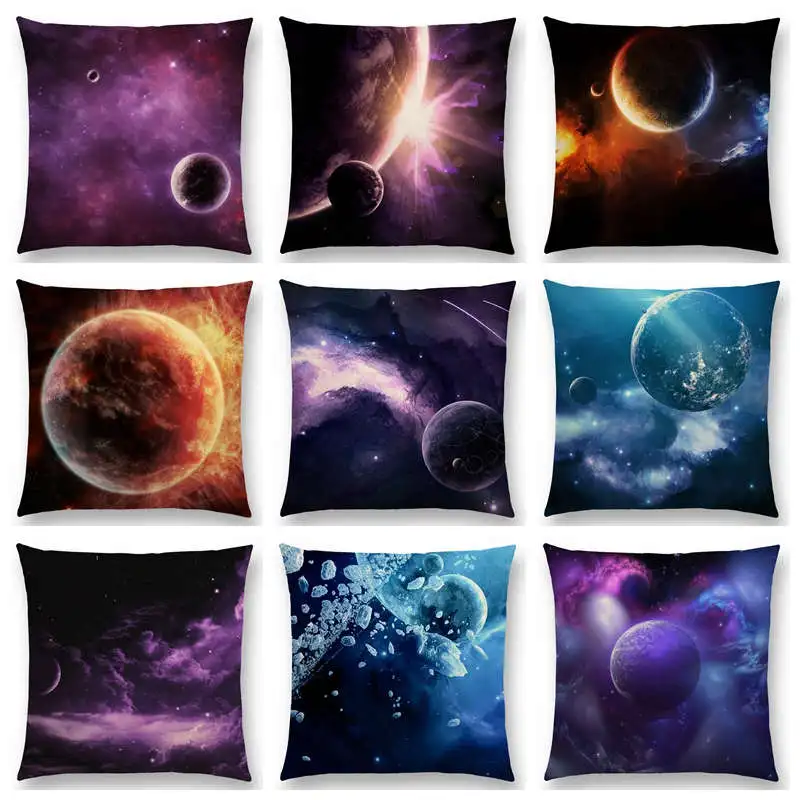 Hot Sale Mysterious Universe Vast Outer Space Beautiful Planets Gorgeous Radiance Cushion Cover Car Decor Sofa Throw Pillow Case | Дом и сад