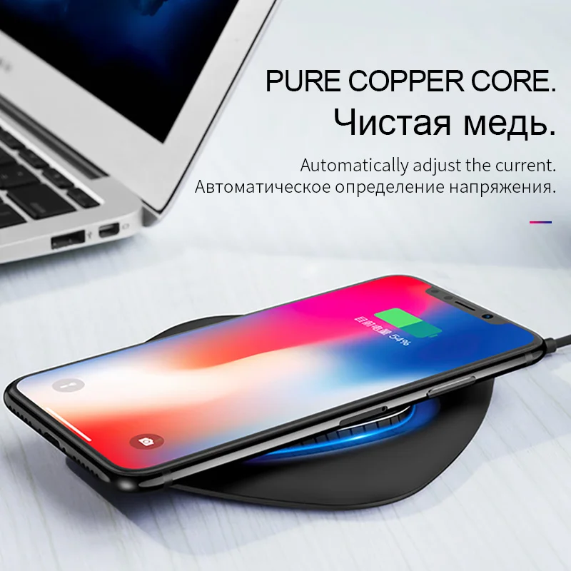 HOCO Smart Qi Wireless Charger for iPhone X XS Max XR 10W Fast Desktop Charging Samsung Galaxy S9 S8 xiaomi mix2s | Мобильные