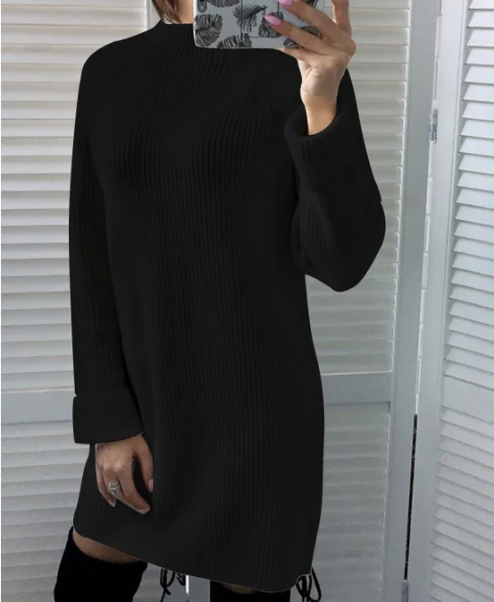 AVODOVAMA M модные осенне-зимние свитера сексуальный Повседневный Однотонный свитер