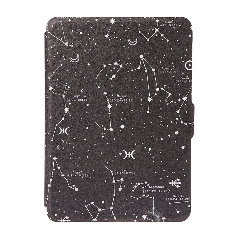 Constellation Искусственная кожа Защитная крышка чехол Подставка для планшета для Amazon Kindle Paperwhite 1/2/3 e-Книжные Обложки хорошее качество - Цвет: Constellation