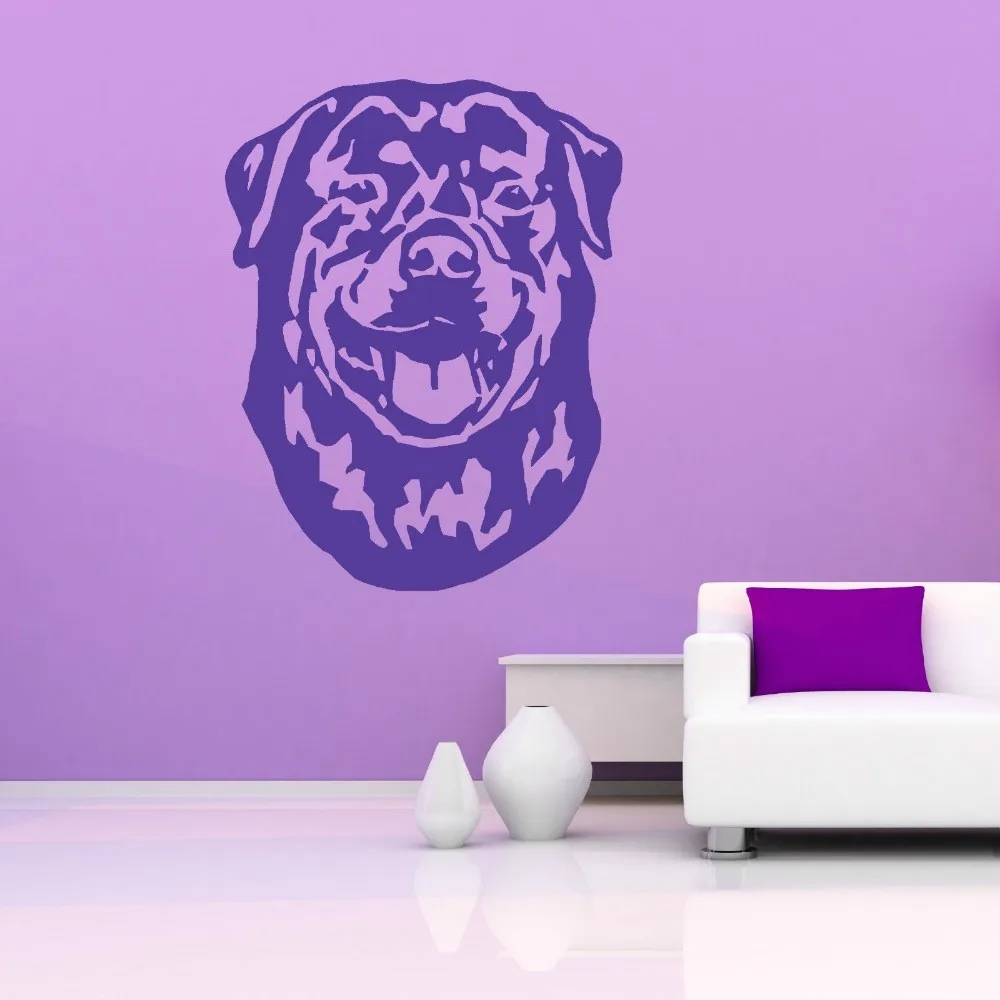 New Design Wall Decals ROTTWEILER HUND Vinyl kunst aufkleber Stickers Home Decor Living Room Mural Dog Wallpaper J554 | Дом и сад