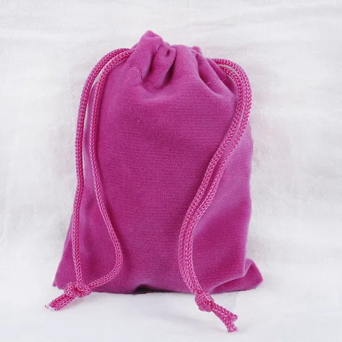 Fuchsia 10 шт./партия 5x7 см 7x9 см x 9 см x 12 см x 10x15 см цветные бархатные мешочки для упаковки ювелирных изделий, Дисплей упаковка с завязкой подарок сумки и чехлы - Цвет: Fuchsia