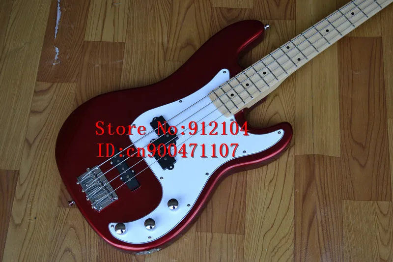 Новый Большой Джон 4 струны электрогитары Гитара в серебристом и красном цвете с