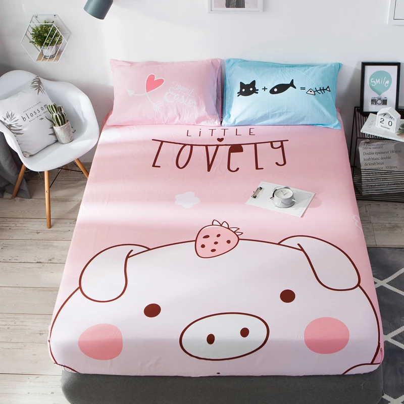 Комплект постельного белья из 100% хлопка с милыми животными-пандой и свиньей
