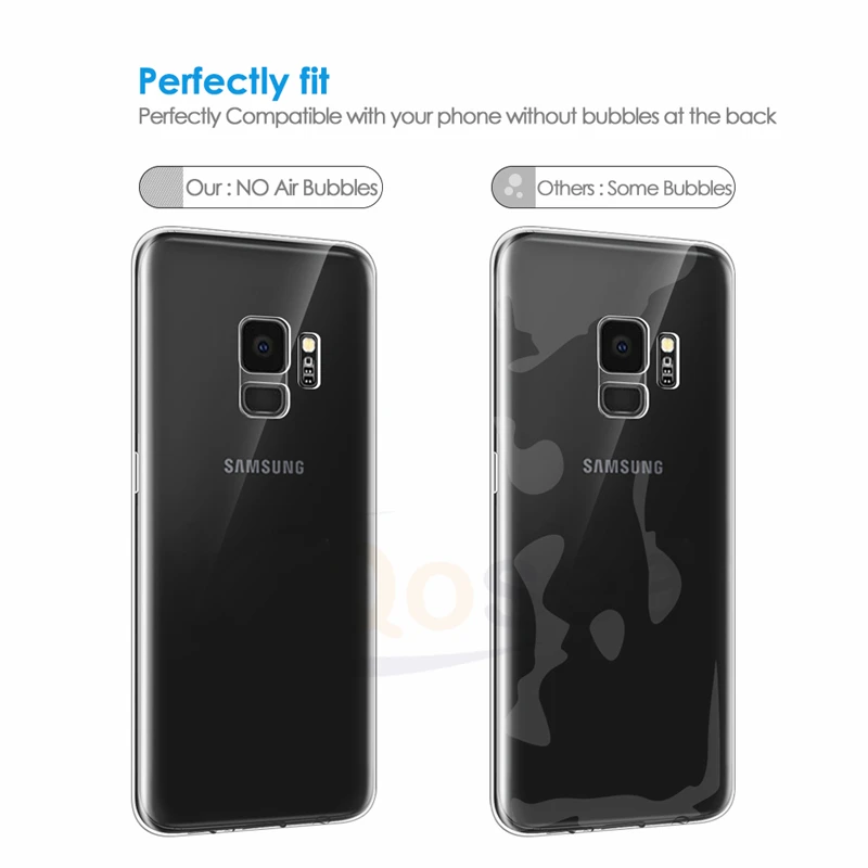 Qosea мягкий прозрачный чехол из ТПУ для samsung Galaxy S9 тонкий Силиконовый плюс защитный