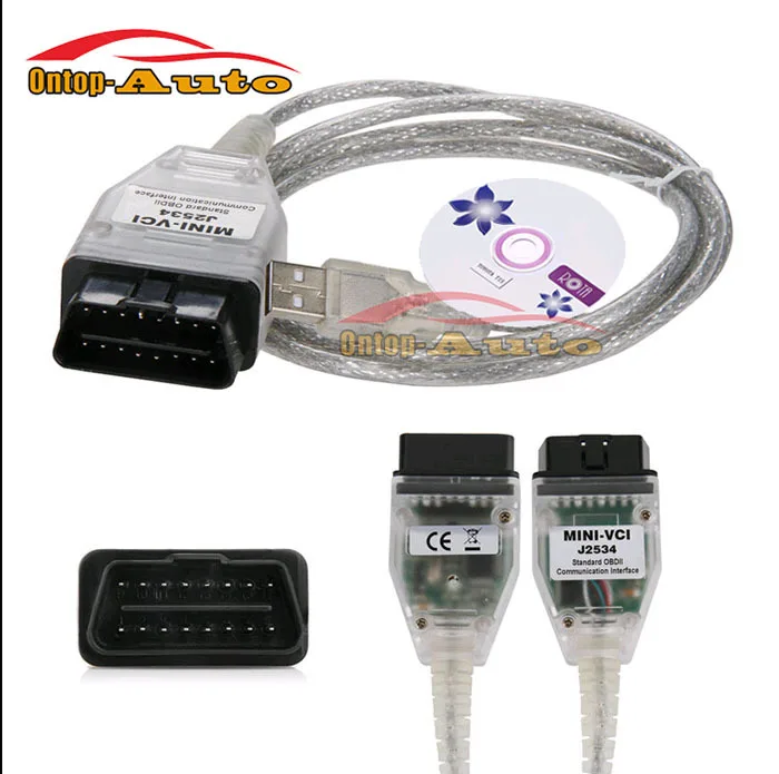 Диагностический сканер OBD2 прибор для диагностики Toyota MINI VCI TIS Techstream J2534 с кабелем и